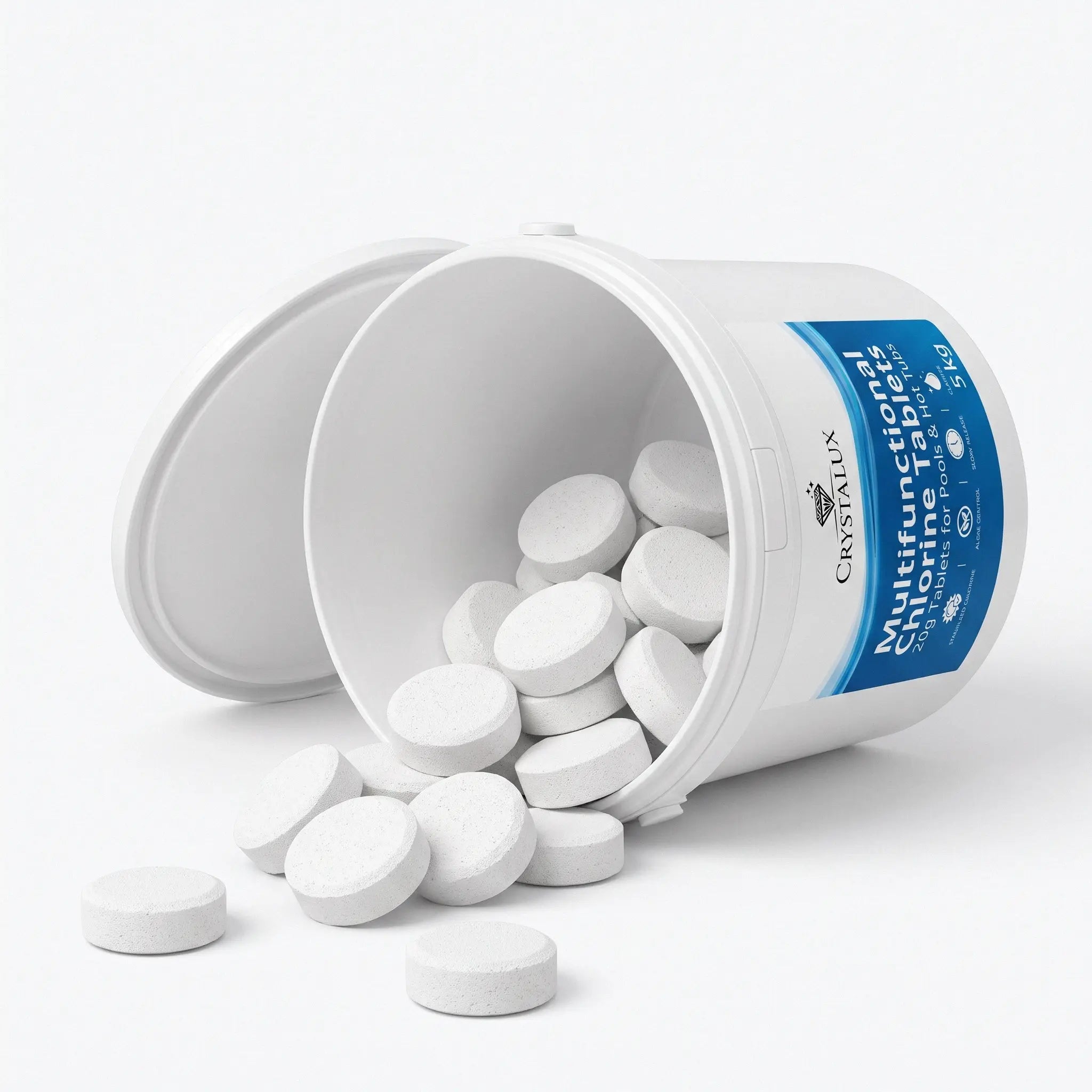 CrystaLux Multifunctional Chlorine Tablets 20g Hot Tub & Small Pool 5kg CrystaLux