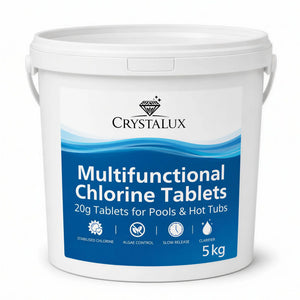 CrystaLux Multifunctional Chlorine Tablets 20g Hot Tub & Small Pool 5kg CrystaLux