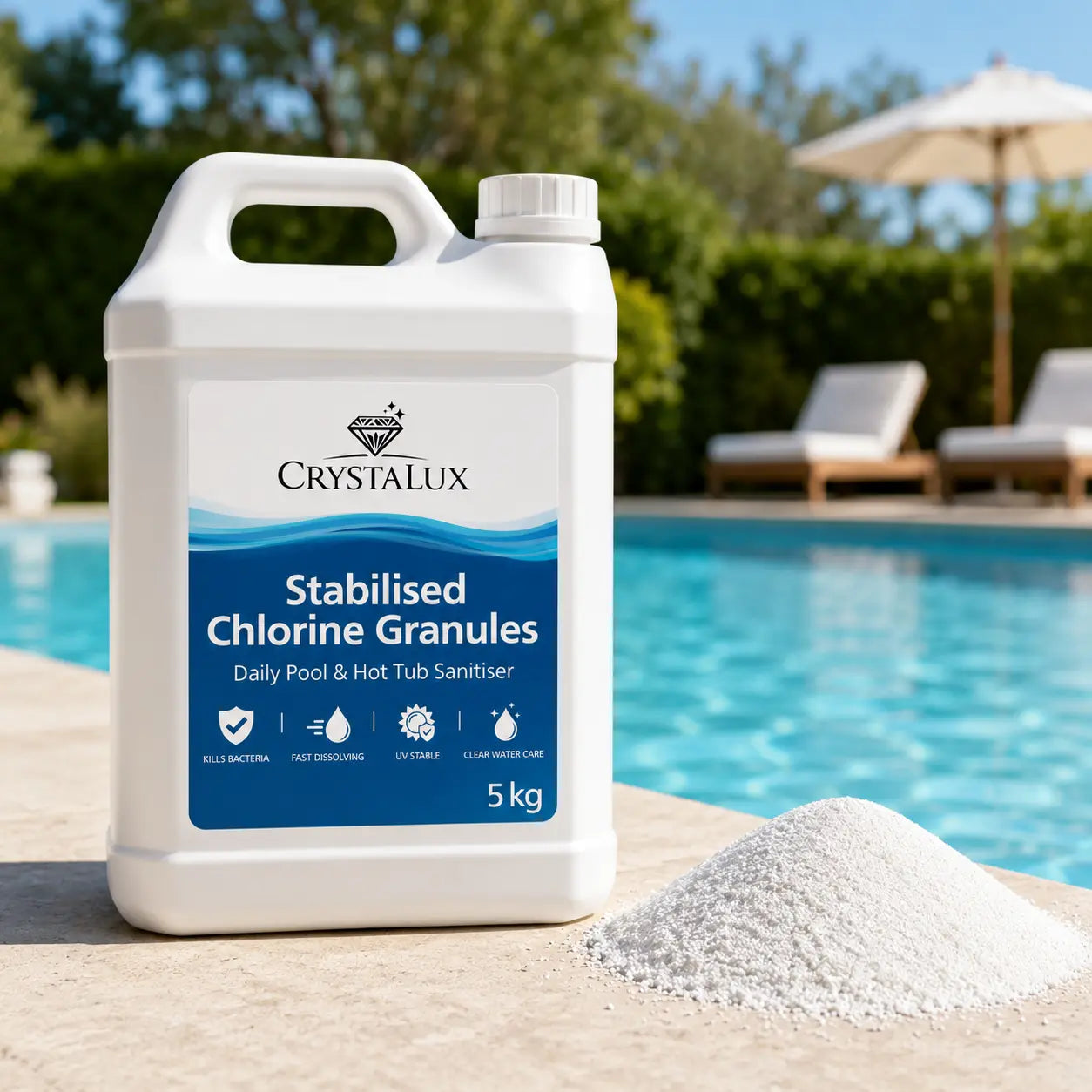 CrystaLux Stabilised Chlorine Granules 5kg CrystaLux